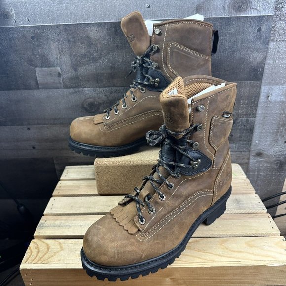 ROCKY Brown Tassle Insulated Waterproof Work Boot Mens Size 8 Wide - Picture 2 of 7